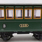 LGB 3040 G Scale LGB 3rd Class Green Coach Car #3 LN/Box