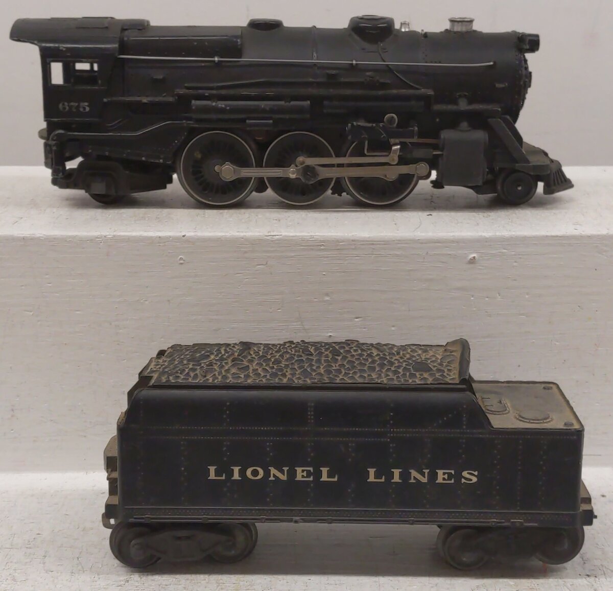 Lionel 675 Vintage O 2-6-4 K4 Pacific Diecast Steam Locomotive w 6466WX Tender VG