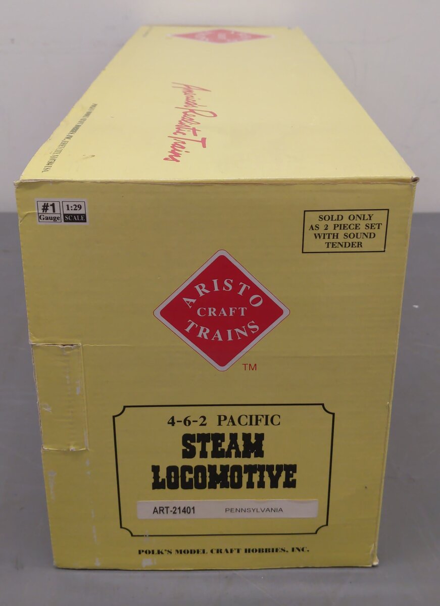 Aristo-Craft 21401 G Pennsylvania 4-6-2 Steam Locomotive #401 VG/Box