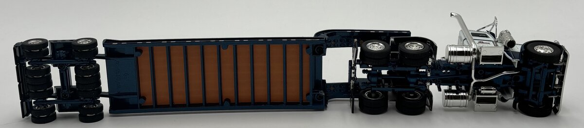 Trucks N' Stuff 090090 1:53 TNS Renn Peterbilt 388 Day Cab w/Rackley Lowboy LN/Box