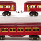 Lionel Vintage O Prewar Red Tinplate Passenger Cars: 1685, 1687 [3] VG