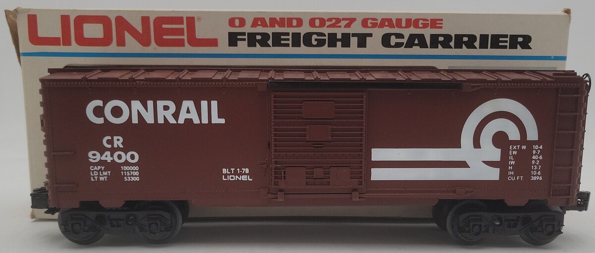 Lionel 6-9400 O Gauge Conrail Boxcar #9400 EX/Box