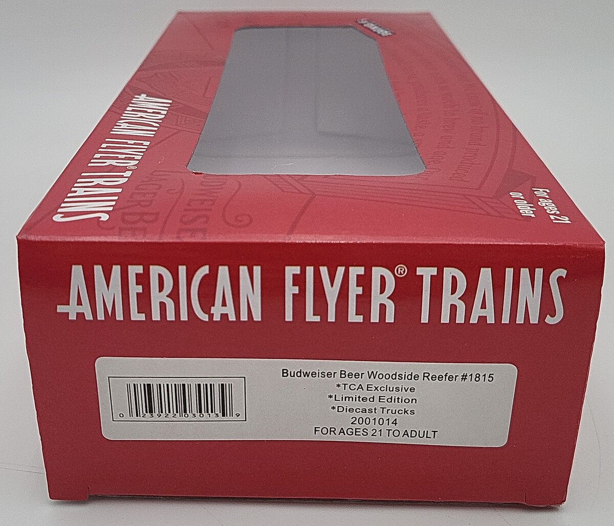 American Flyer 2001014 S Gauge SLRX Budweiser Woodsided Reefer Car #1815 LN/Box