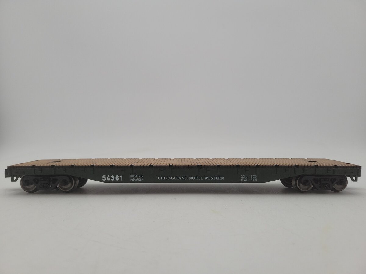 Menards 279-3057 O CNW Long Flatcar #54361 EX
