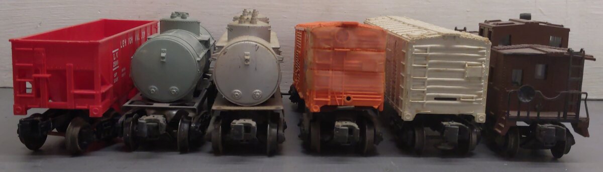 Lionel O Gauge Assorted Freight Cars; 6034, 6428, 6465, 6035, 25000, 6457 [6]