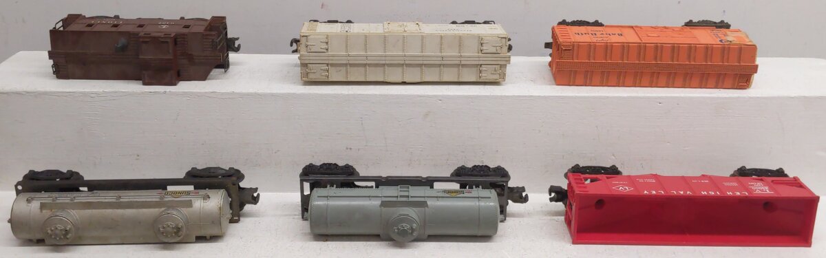 Lionel O Gauge Assorted Freight Cars; 6034, 6428, 6465, 6035, 25000, 6457 [6]