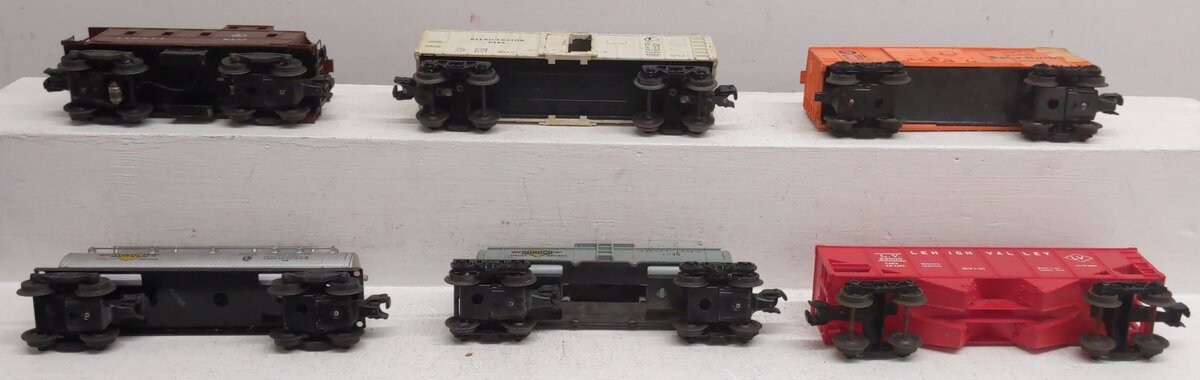 Lionel O Gauge Assorted Freight Cars; 6034, 6428, 6465, 6035, 25000, 6457 [6]