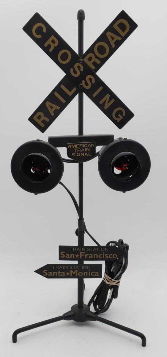 Railroad Crossing Red Light Signal Desk Lamp EX
