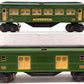 Lionel Vintage O Prewar Two-Tone Green Tinplate Passenger Cars: 2615, 1613 [2] VG