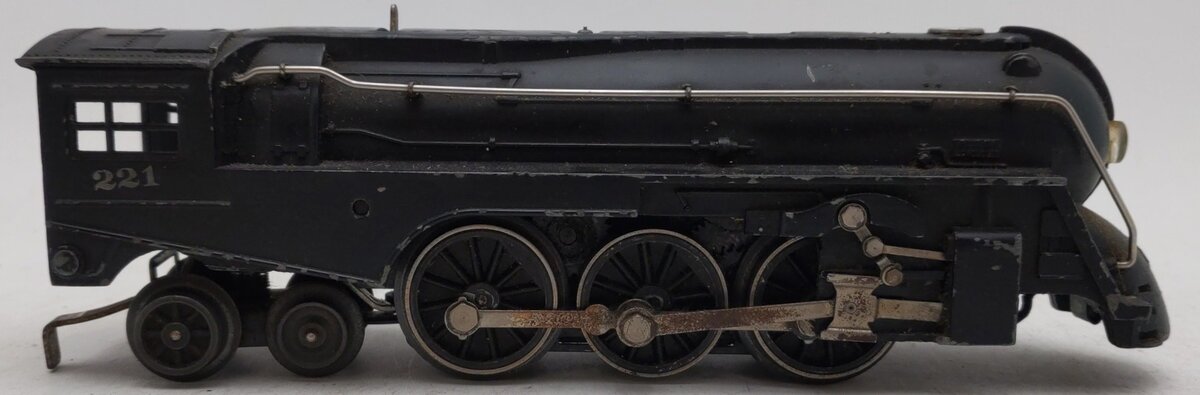 Lionel 221 Vintage O NYC Dreyfuss Black 2-6-4 Steam Loco Only VG