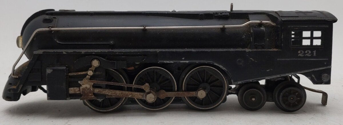 Lionel 221 Vintage O NYC Dreyfuss Black 2-6-4 Steam Loco Only VG