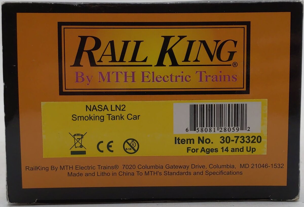 MTH 30-73320 Nasa LN2 Smoking Tank Car EX/Box