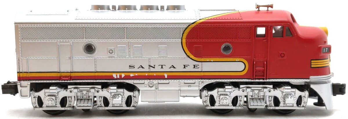 MTH 30-2137 O Gauge Santa Fe EMD F3 Non-Powered Diesel Locomotive #17 EX/Box