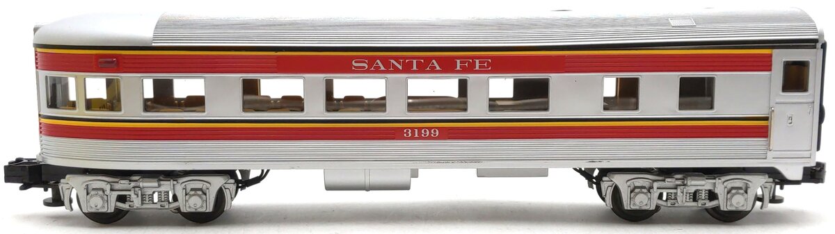 MTH 30-6103S-3 O Gauge Santa Fe Observation Car #3199 LN/Box