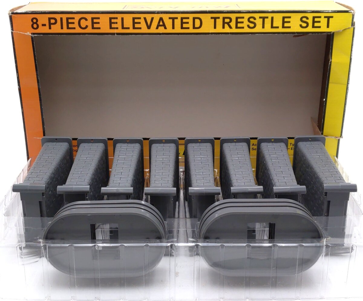 MTH 40-1034 O RealTrax Elevated Trestle Set (Pack of 8) LN/Box