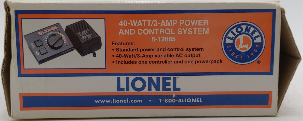 Lionel 6-12885 O Gauge 40W 3-Amp Power and Control System LN/Box