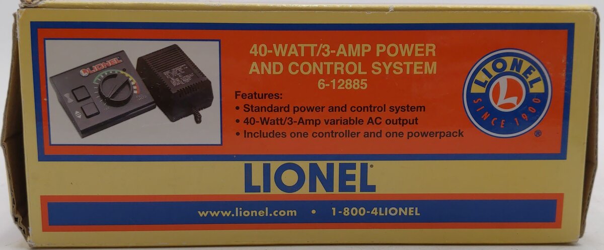 Lionel 6-12885 O Gauge 40W 3-Amp Power and Control System LN/Box