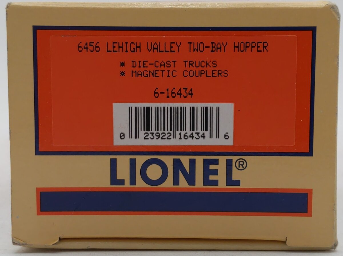 Lionel 6-16434 Lehigh Valley 2-Bay Hopper #6456 LN/Box