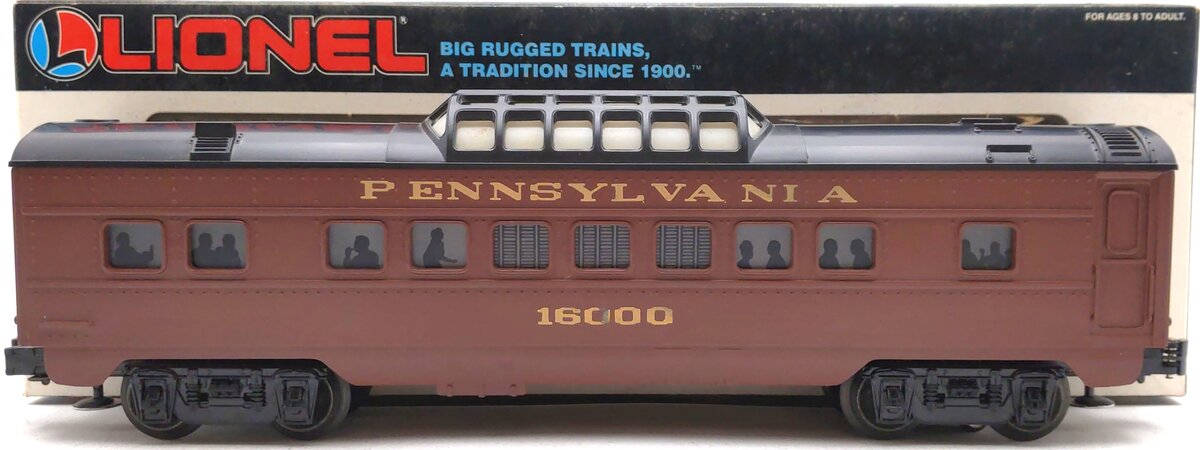 Lionel 6-16000 O Gauge Pennsylvania Tuscan Vista Dome Car #16000 EX/Box