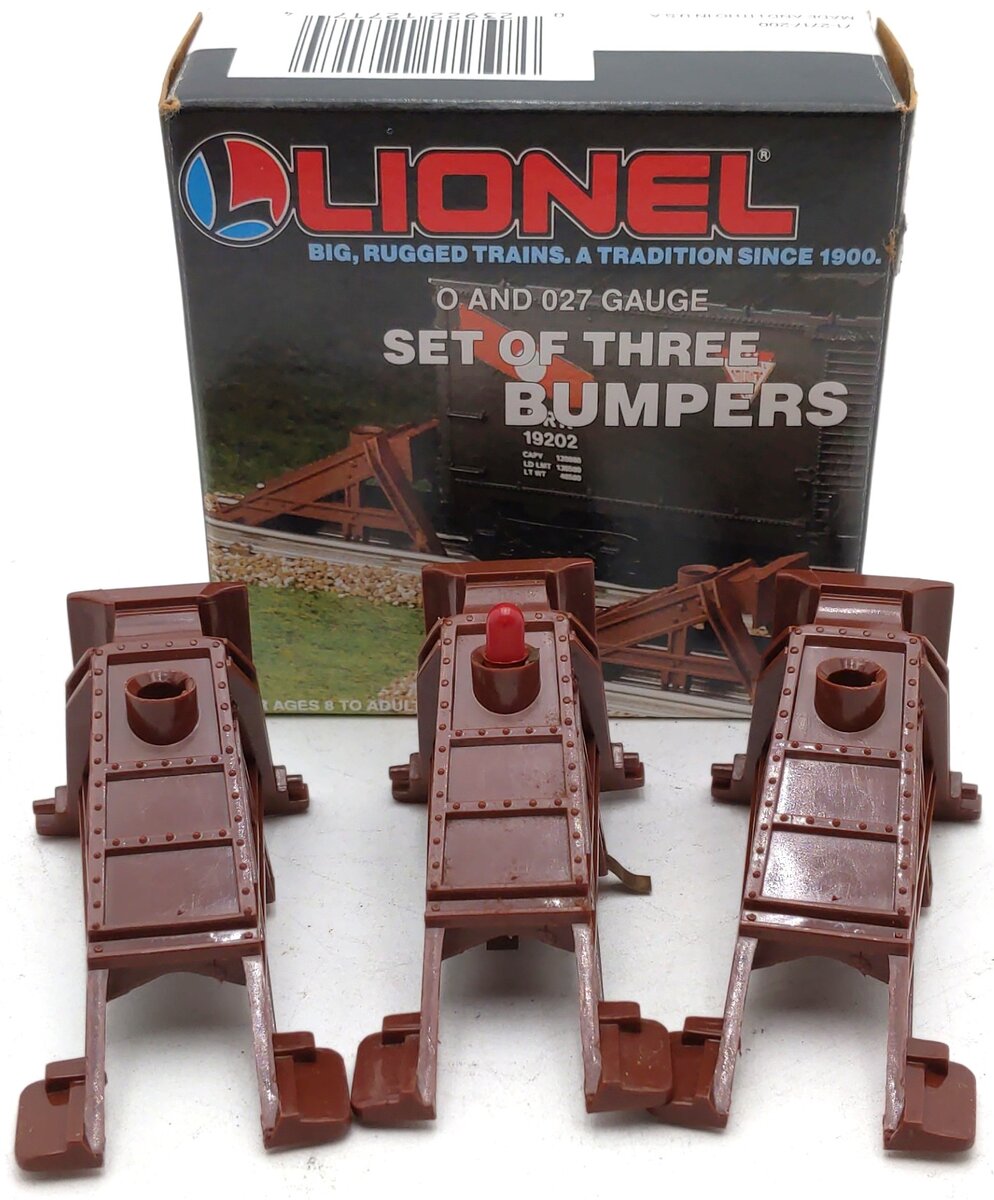 Lionel 6-12717 O and 027 Gauge Authentic Track Bumpers (Set of 3) EX/Box