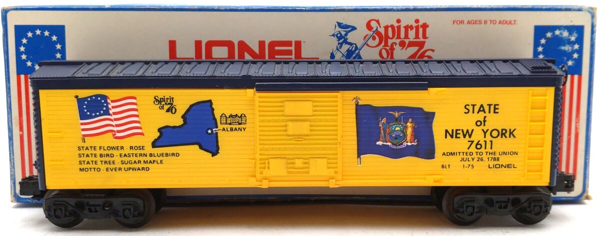 Lionel 6-7611 O Gauge State of New York Boxcar #7611 EX/Box