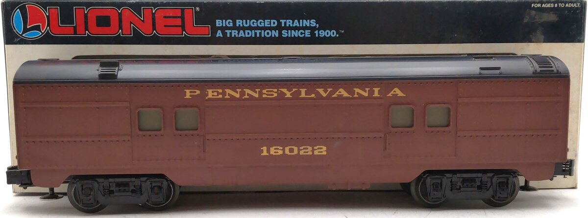 Lionel 6-16022 O Gauge Pennsylvania Lighted Baggage Car EX/Box