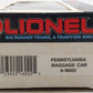 Lionel 6-16022 O Gauge Pennsylvania Lighted Baggage Car EX/Box