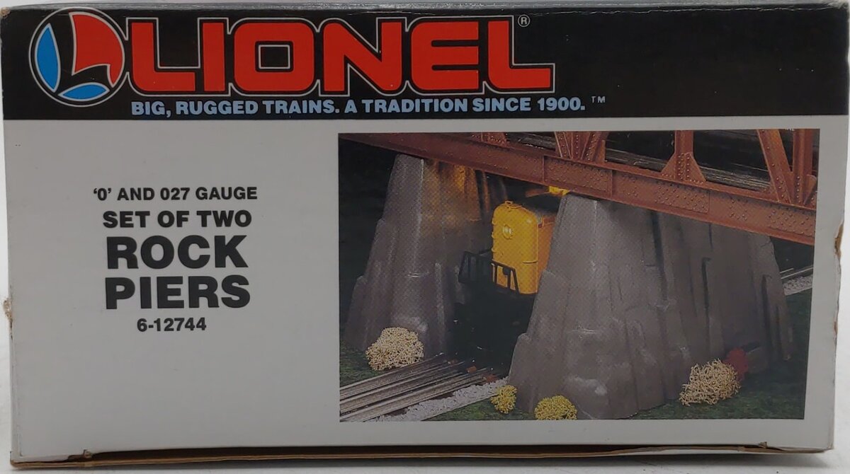 Lionel 6-12744 O Rock Piers (Pack of 2) LN/Box
