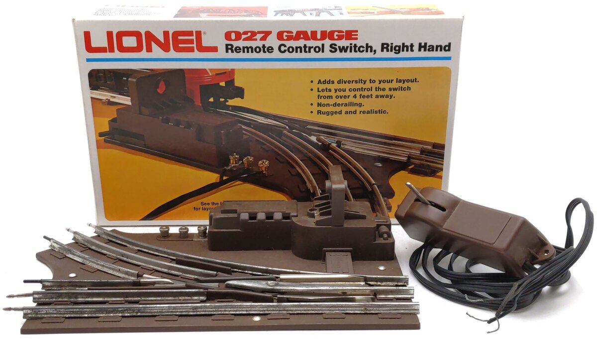 Lionel 6-5122 027 Right Hand Remote Control Switch Turnout VG/Box