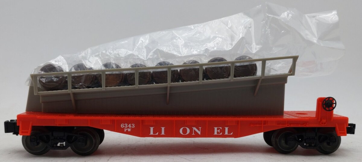 Lionel 6-19450 O Gauge PWC Barrel Ramp Car #6343 EX/Box