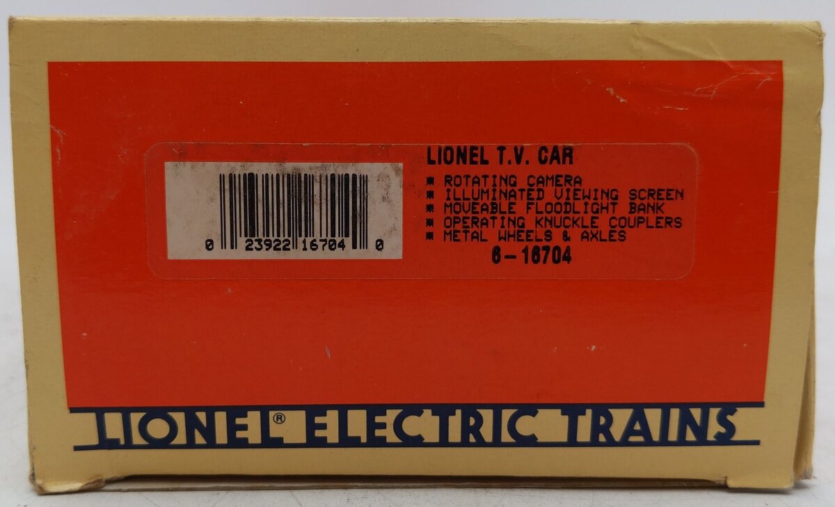 Lionel 6-16704 O Gauge Lionel Operating TV Car EX/Box