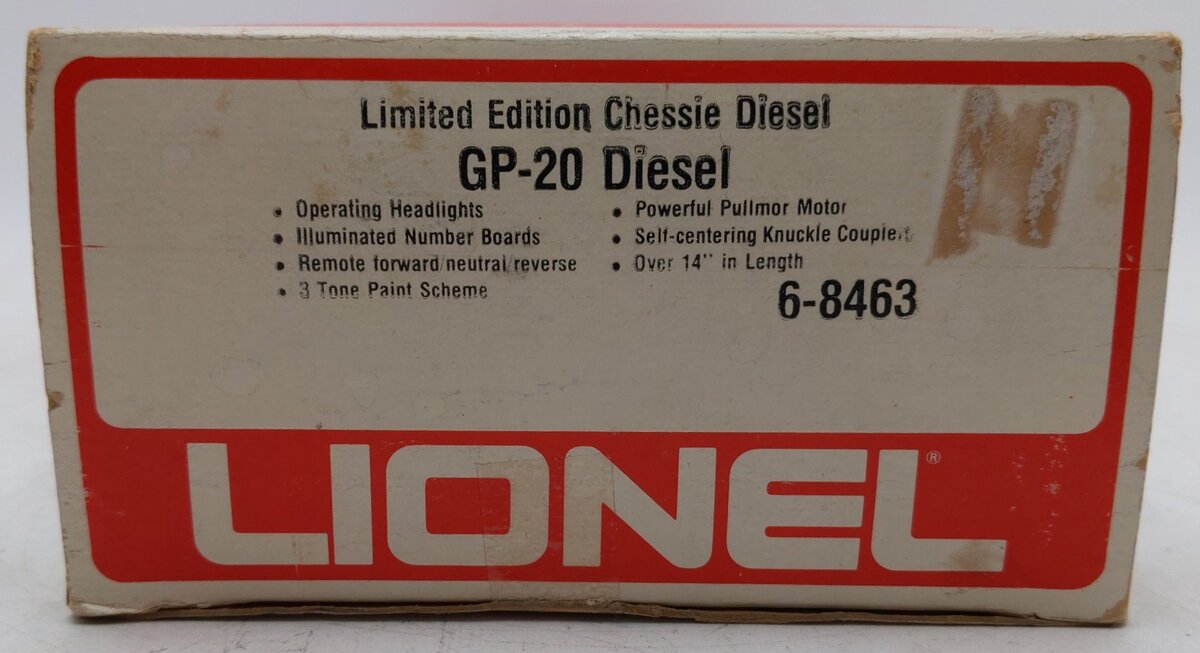 Lionel 6-8463 O Gauge Chessie System GP20 Diesel Engine EX/Box