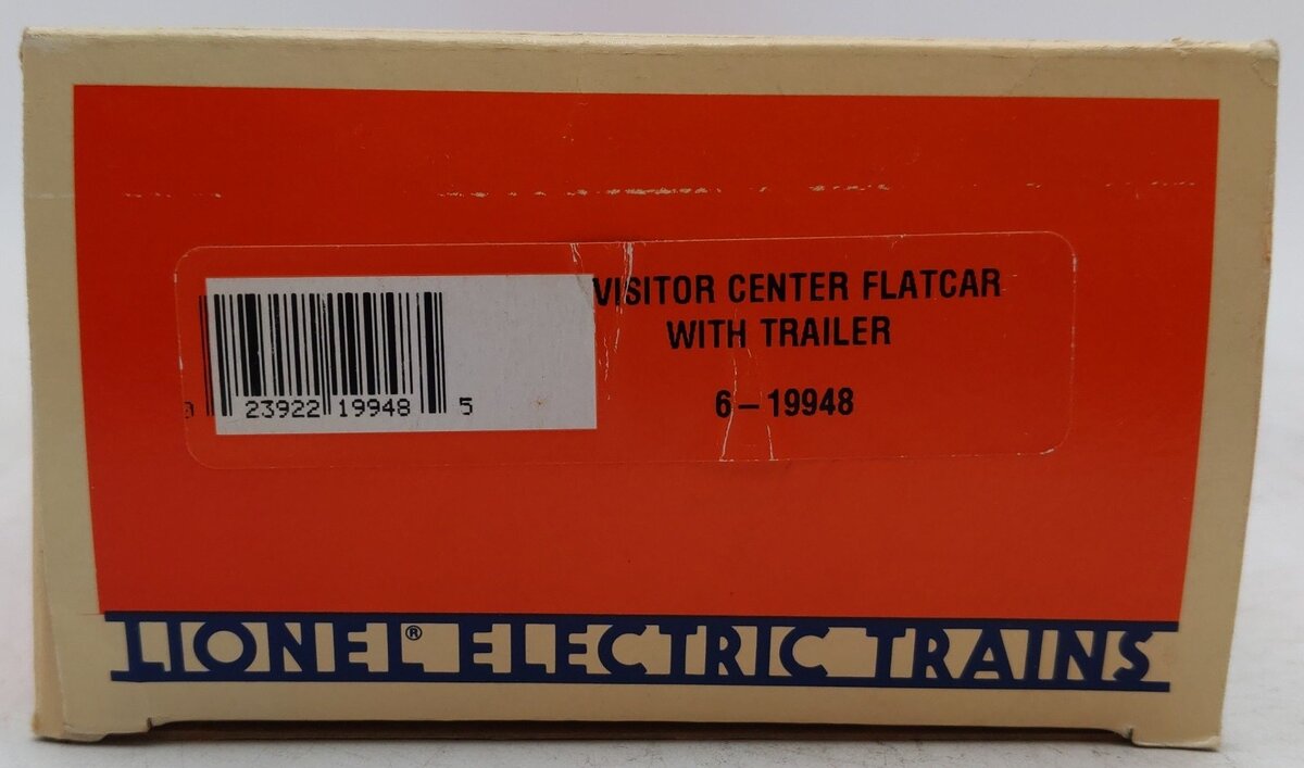 Lionel 6-19948 O Gauge 1997 Visitors Center Flatcar w/ Tractor Trailer EX/Box
