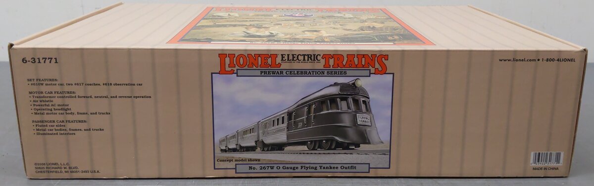 Lionel 6-31771 O Gauge Prewar Celebration Flying Yankee Passenger Set EX/Box