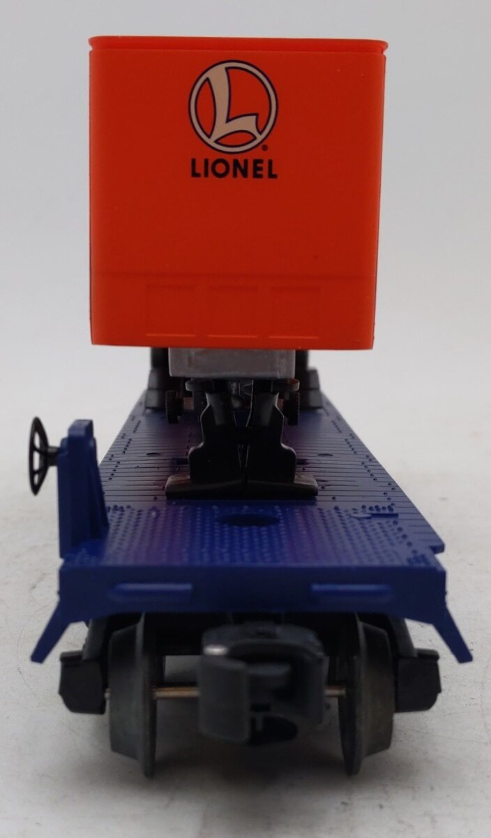 Lionel 6-19437 O Gauge Lionel Rail Roader Club Flatcar w/Inside Track Trailer EX/Box