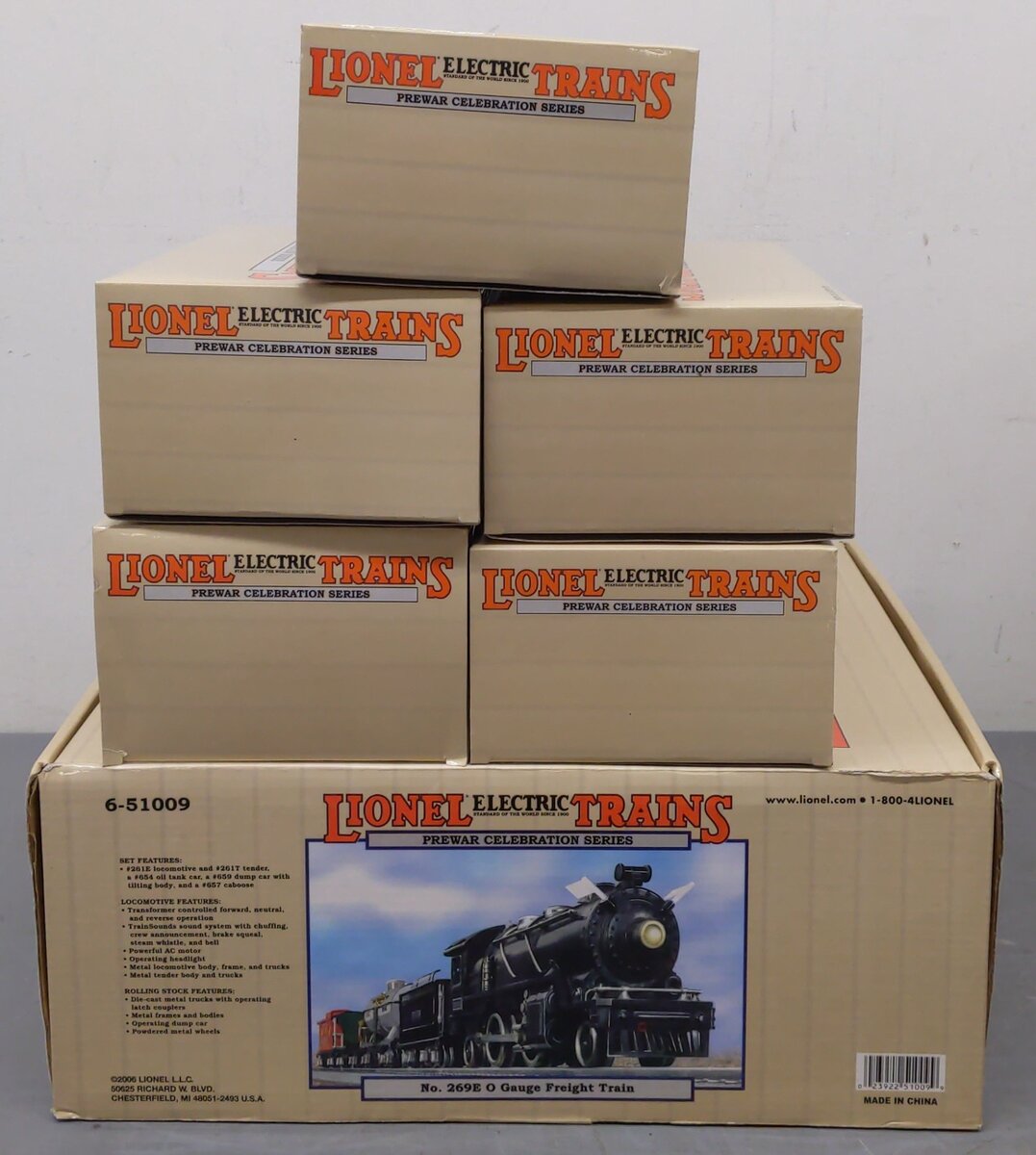 Lionel 6-51009 O Gauge Tinplate 269E Steam Freight Train Set EX/Box