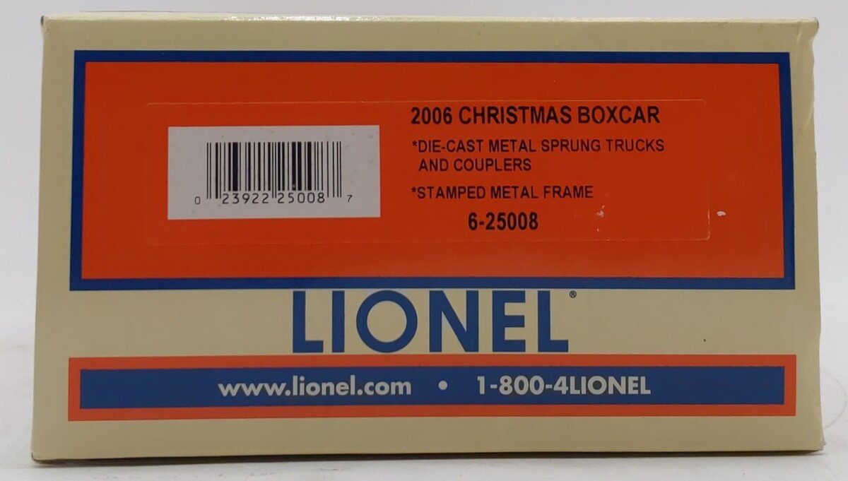 Lionel 6-25008 O Gauge 2006 Christmas Boxcar LN/Box