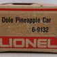 Lionel 6-9132 O Gauge Libbys Crushed Pineapple Vat Car VG/Box
