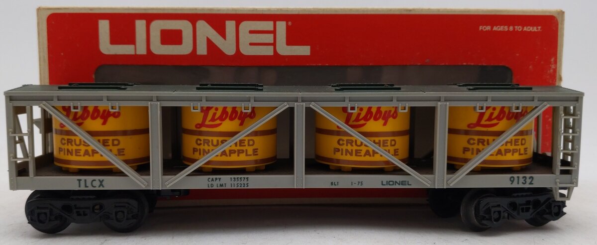 Lionel 6-9132 O Gauge Libbys Crushed Pineapple Vat Car VG/Box