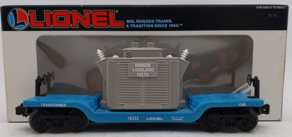 Lionel 6-16332 O Gauge Lionel Lines Depressed Flat Car w/ Transformer EX/Box