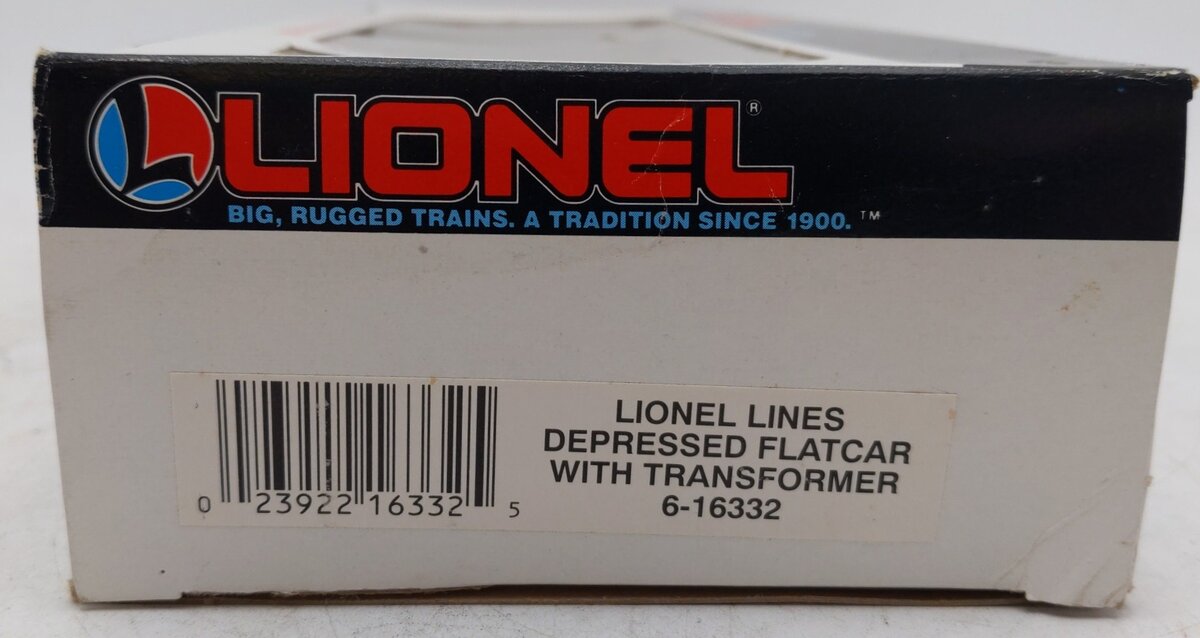Lionel 6-16332 O Gauge Lionel Lines Depressed Flat Car w/ Transformer EX/Box