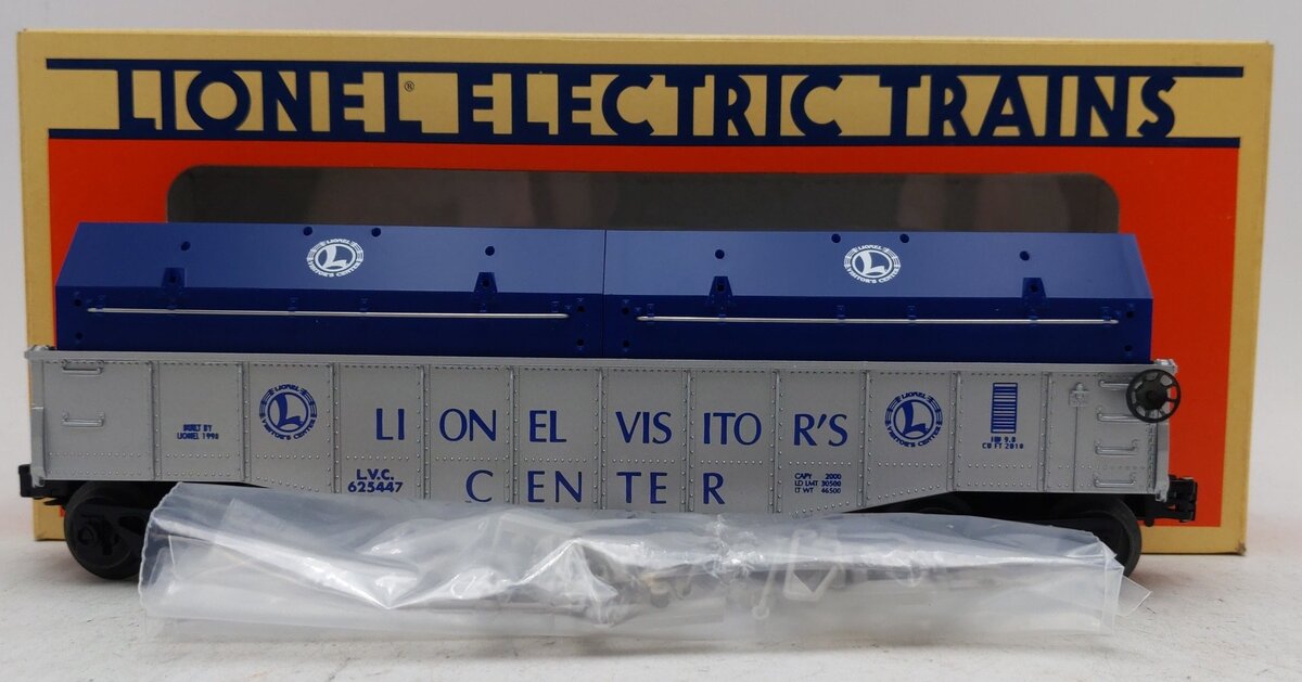 Lionel 6-19955 O Gauge Lionel Visitor's Center Gondola w/Coil Covers #625447 EX/Box