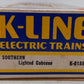 K-Line K6135 Southern Lighted Caboose EX/Box