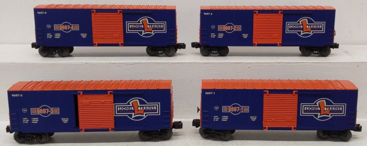 Lionel 6-29220 O Gauge 1997 Centennial Series Hi-Cube Boxcars (Set of 4) EX/Box