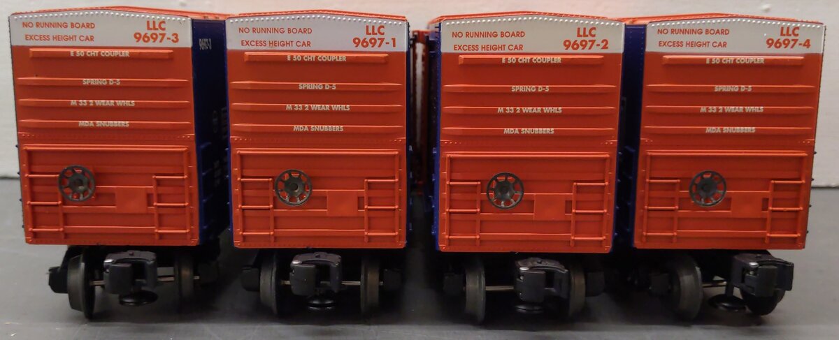Lionel 6-29220 O Gauge 1997 Centennial Series Hi-Cube Boxcars (Set of 4) EX/Box