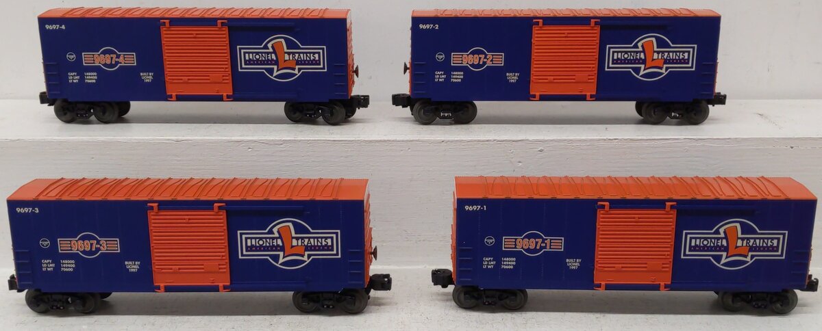 Lionel 6-29220 O Gauge 1997 Centennial Series Hi-Cube Boxcars (Set of 4) EX/Box