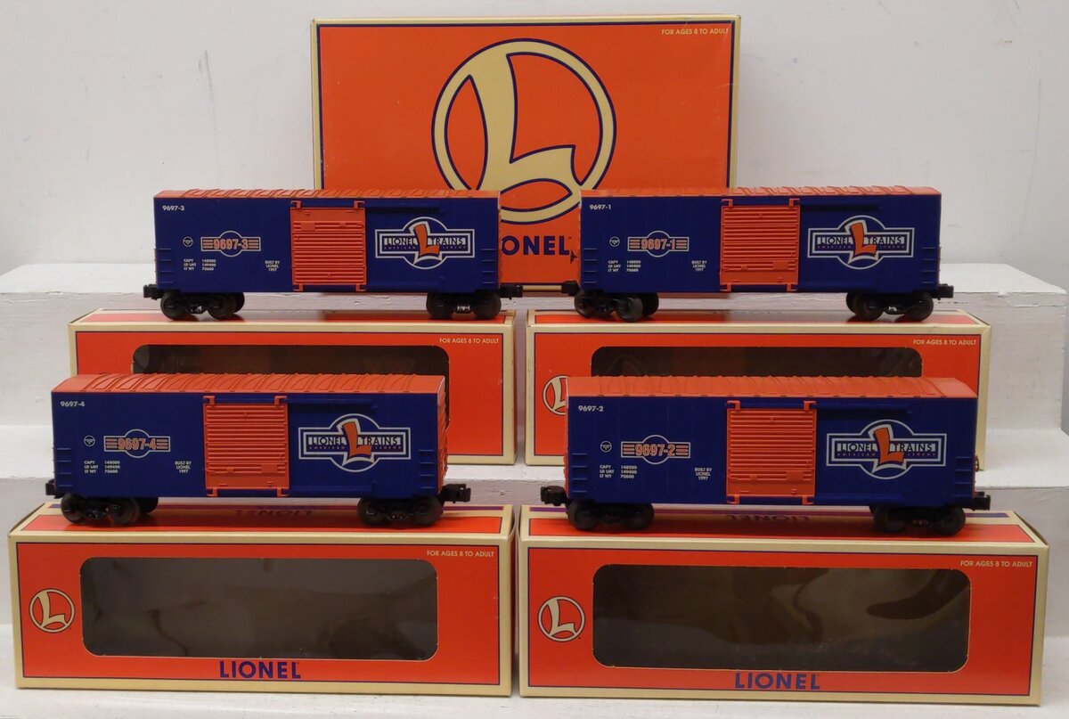 Lionel 6-29220 O Gauge 1997 Centennial Series Hi-Cube Boxcars (Set of 4) EX/Box