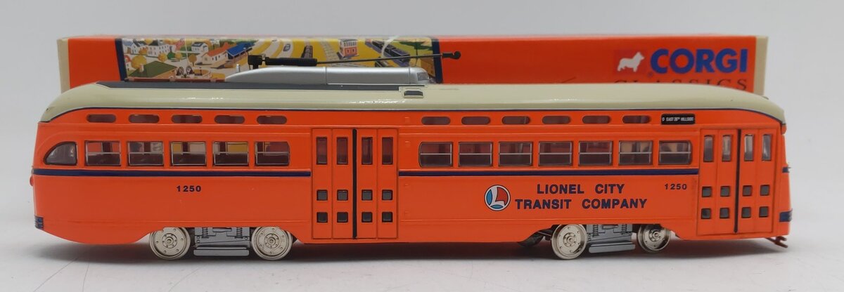 Lionel 55004 O P.C.C. Lionel City Transit Corp Street Car Trolley #1250 LN/Box