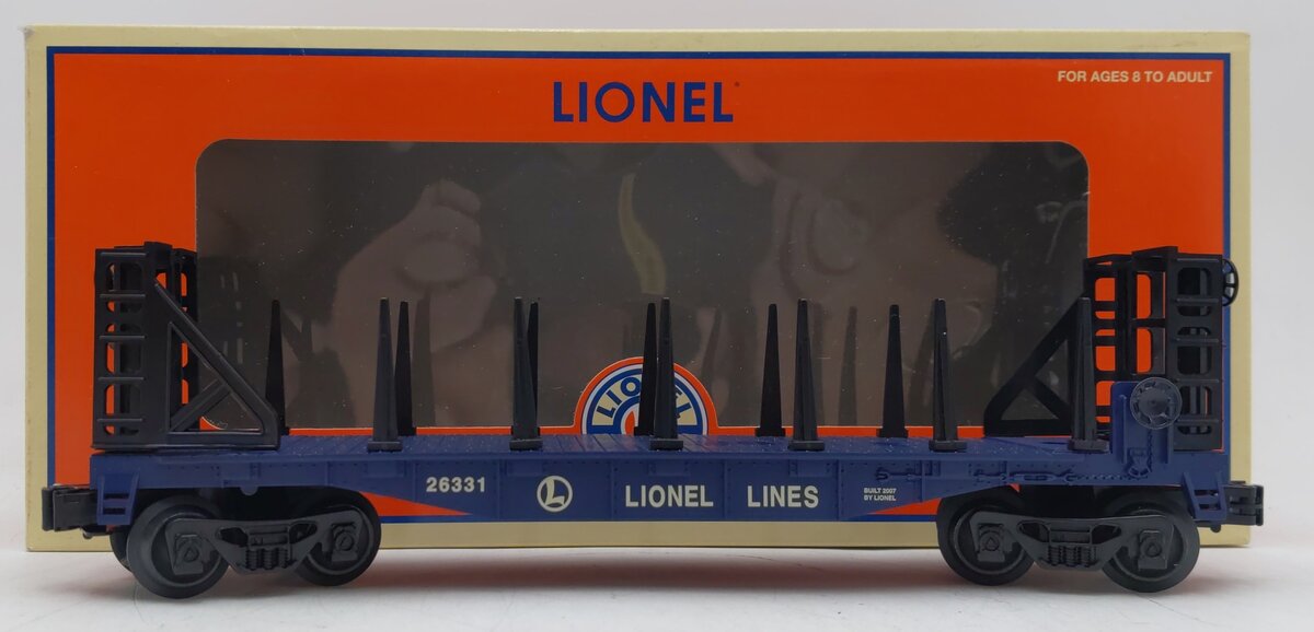 Lionel 6-26331 O Gauge Lionel Lines Flatcar w/Bulkheads LN/Box