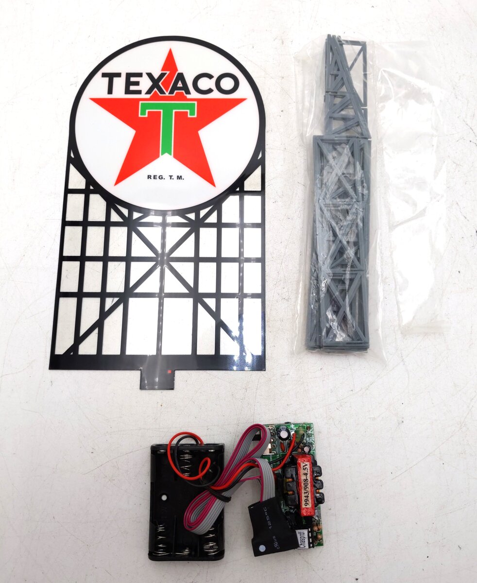 Miller Engineering 5181 HO/O Texaco Animated Neon Series Billboard LN/Box